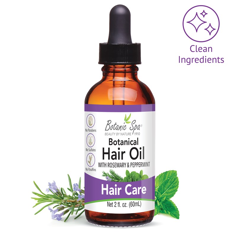 Botanical Hair Oil with Rosemary and Peppermint